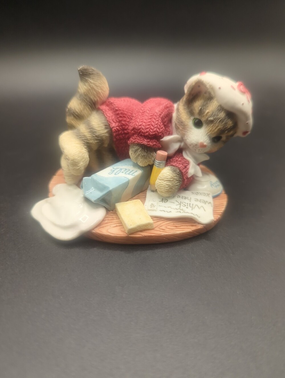 Calico Kittens- " WHISK-ER WERE HERE "- Kitty Cat Figurine RETIRED 1997